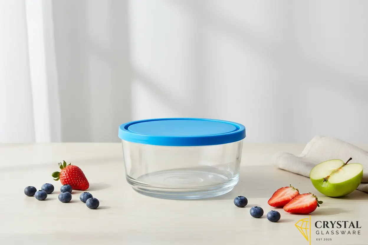 Round Glass Storage Bowl Set (Set of 3) 